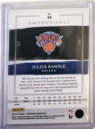 2021-22 Panini Impeccable #49 Julius Randle Asia Red #/8