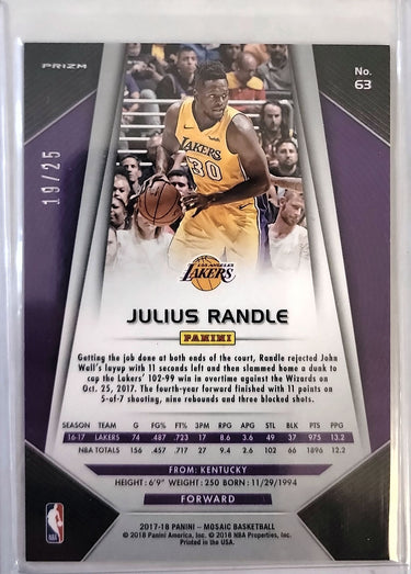 2017-18 Panini Mosaic #63 Julius Randle Camo #/25