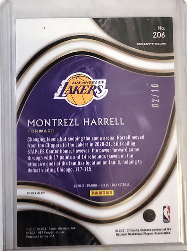 2020-21 Panini Select #206 Montrezl Harrell Gold Disco Prizms #/10