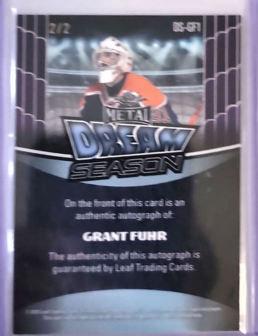 Leaf Metal Grant Fuhr Dream Season Auto #d /2