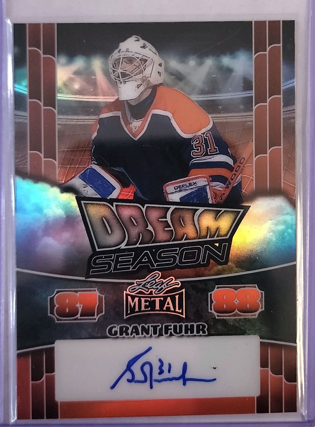 Leaf Metal Grant Fuhr Dream Season Auto #d /2