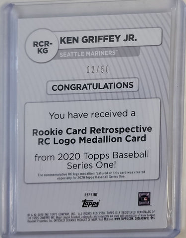 2020 Topps #RCR-KG Ken Griffey, Jr. RRC Logo Medallion Gold /50