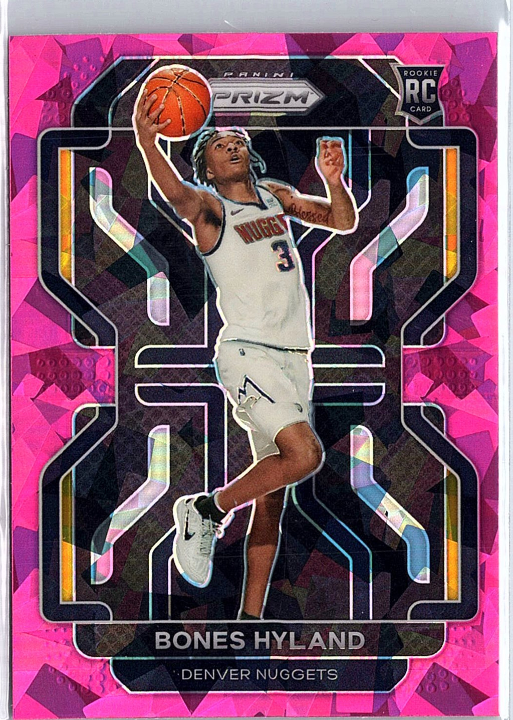 2021-22 Panini Prizm #302 Bones Hyland Pink Ice