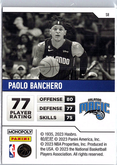 2022-23 Panini Prizm Monopoly #S8 Paolo Banchero Starter Deck