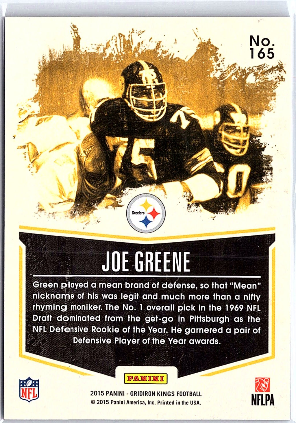 2015 Panini Gridiron Kings #165 Joe Greene Blue Framed