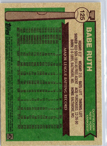 2015 Topps Archives #125 Babe Ruth
