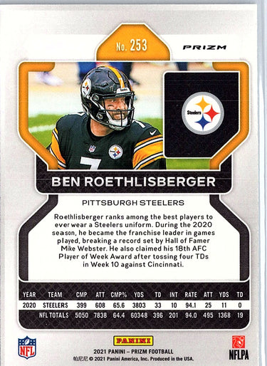2021 Panini Prizm #253 Ben Roethlisberger Green