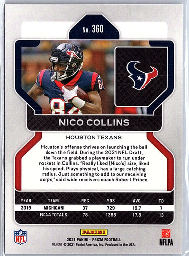 2021 Panini Prizm #360 Nico Collins