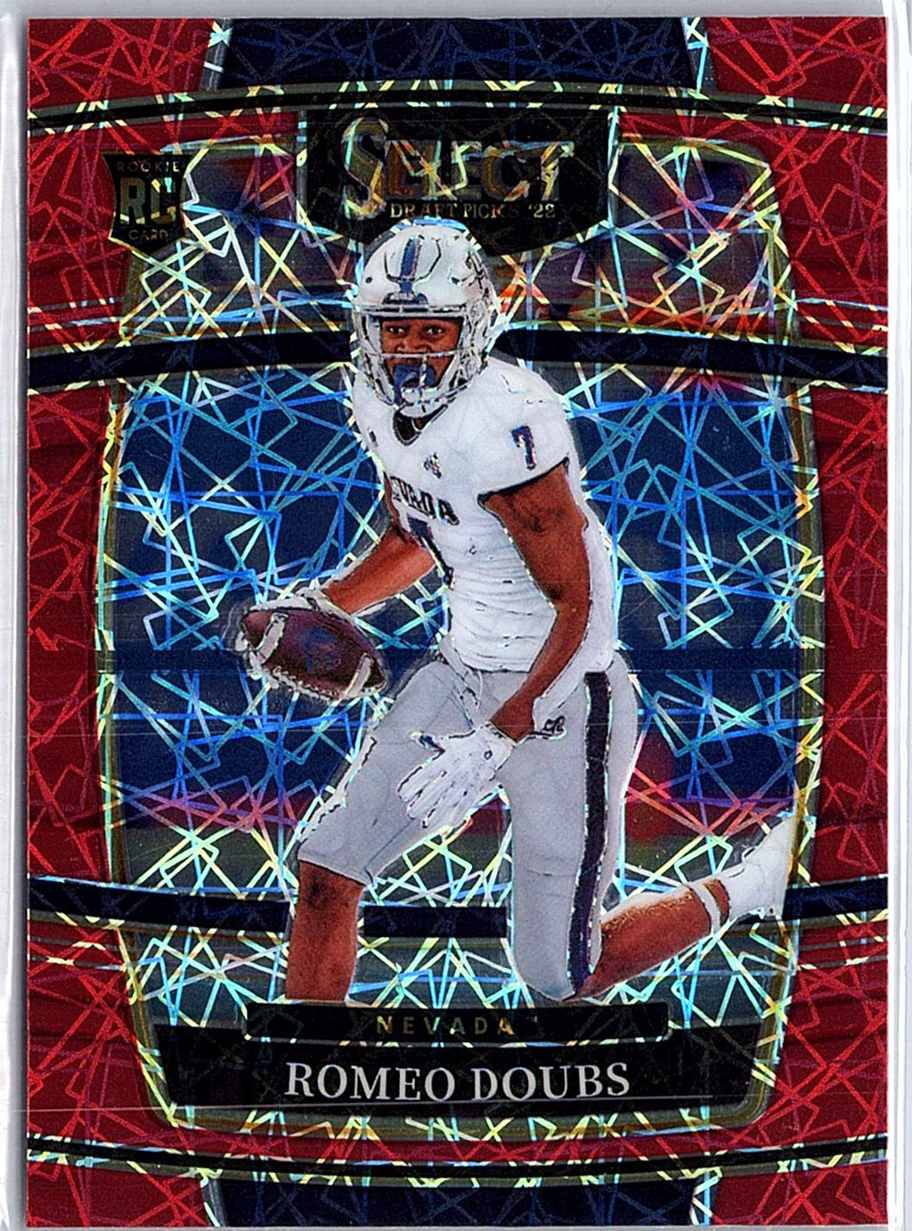 2022 Panini Select Draft Picks #16 Romeo Doubs Red Lazer Prizm