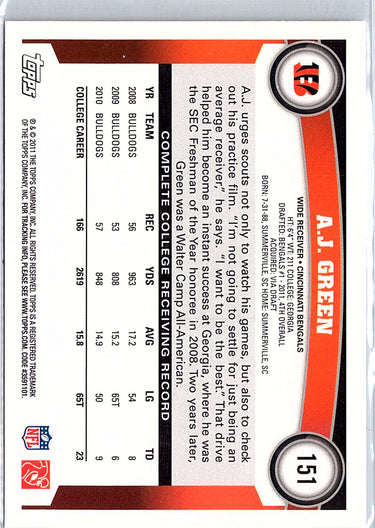 2011 Topps #151 A.J. Green