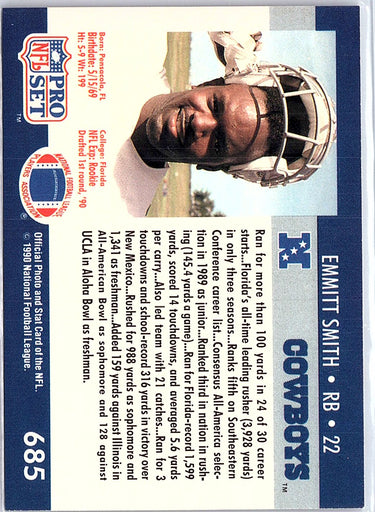 1990 Pro Set #685 Emmitt Smith