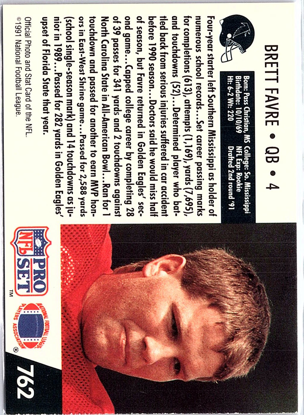 1991 Pro Set Spanish #262 Brett Favre