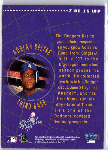 1999 Ultra #7 WP Adrian Beltre World Premiere