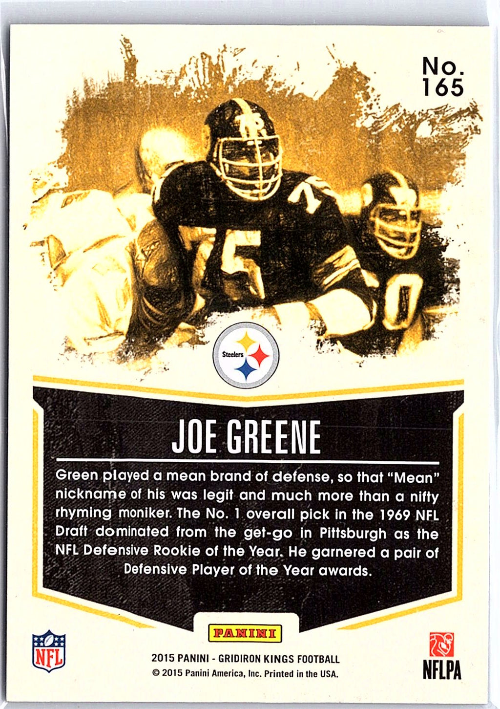 2015 Panini Gridiron Kings #165 Joe Greene Blue Framed