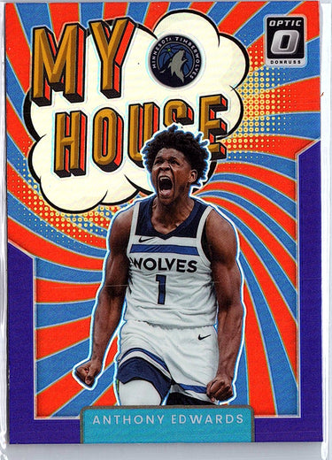 2021-22 Donruss Optic #9 Anthony Edwards My House Purple