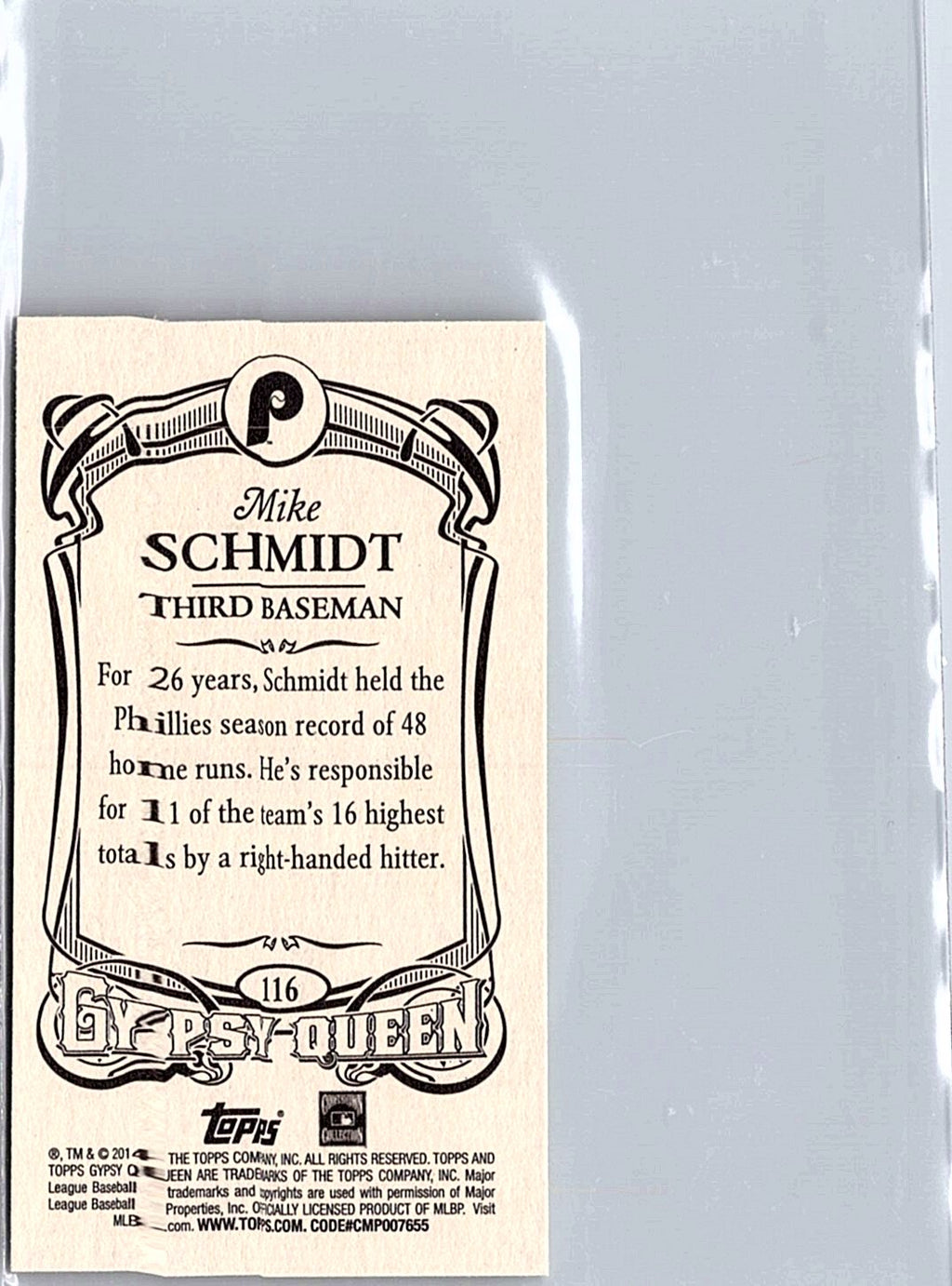 2014 Topps Gypsy Queen #116 Mike Schmidt Mini