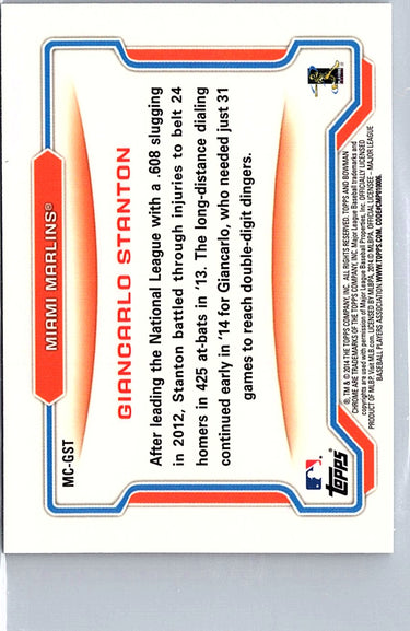 2014 Bowman Chrome #MC-GST Giancarlo Stanton Mini