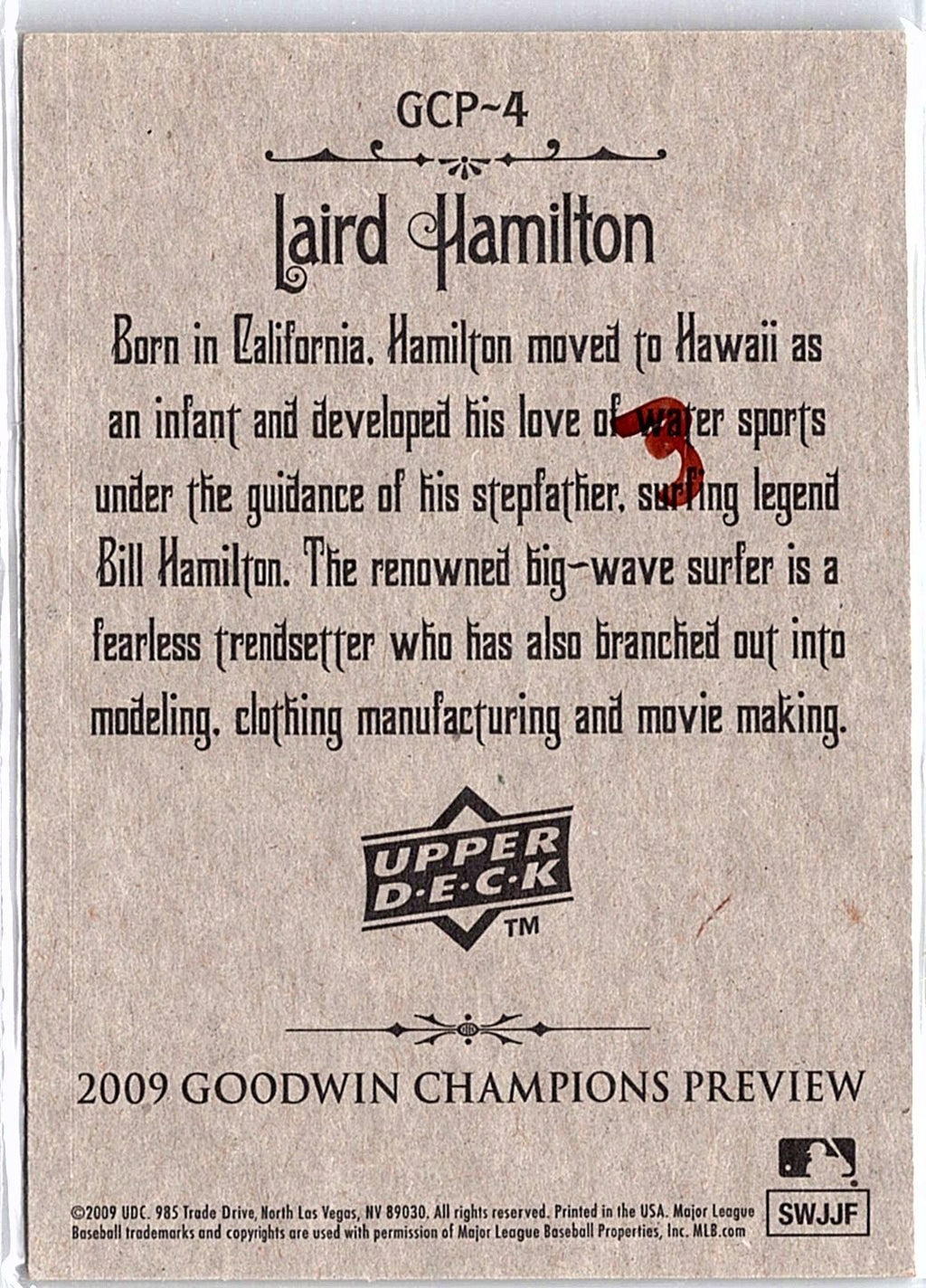 2009 Upper Deck #GCP-4 Laird Hamilton Goodwin Champions Preview