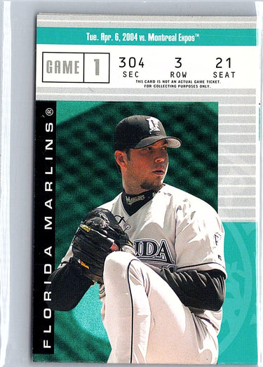 2004 Fleer Authentix #2 TS Josh Beckett Ticket Studs