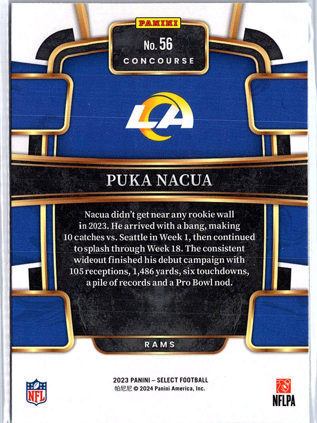 2023 Panini Select #56 Puka Nacua