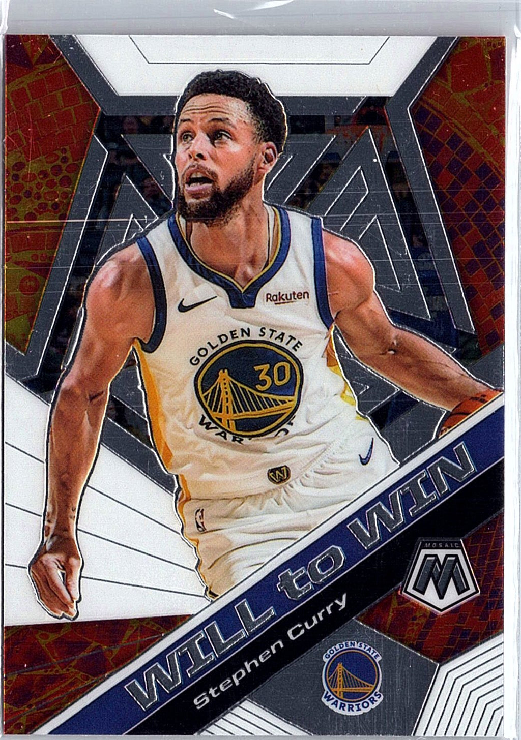 2019-20 Panini Mosaic #14 Stephen Curry Will to Win