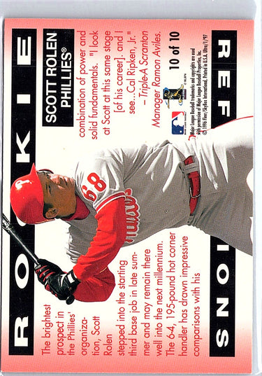 1997 Ultra #10 Scott Rolen Rookie Reflections