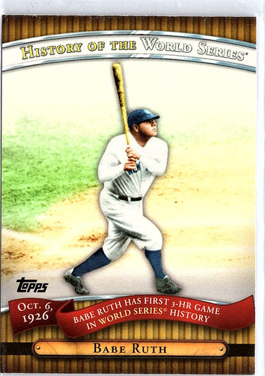 2010 Topps #HWS5 Babe Ruth History of the World Series