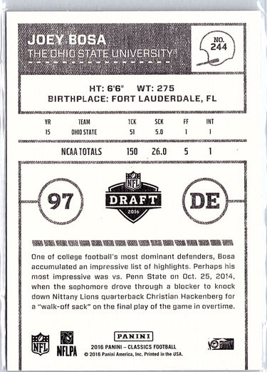 2016 Panini Classics #244 Joey Bosa Glossy