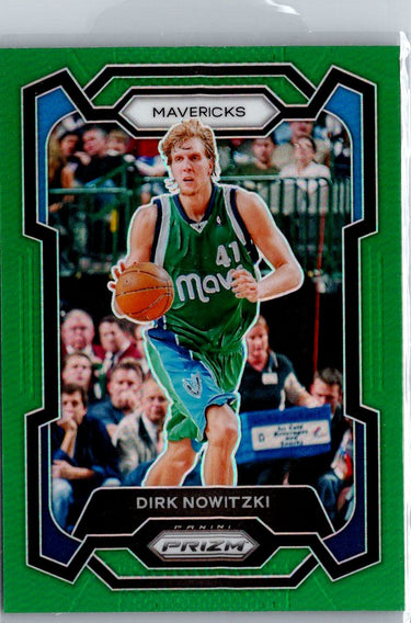 2023-24 Panini Prizm #187 Dirk Nowitzki Prizms Green A1