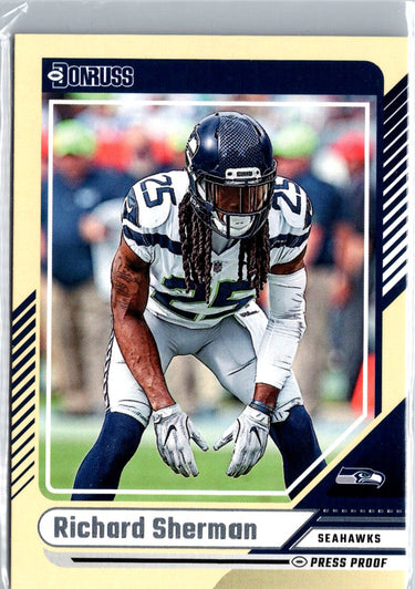 2024 Donruss #149 Richard Sherman Press Proof Yellow A1