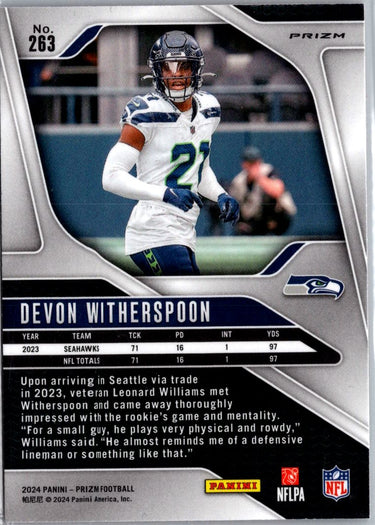 2024 Panini Prizm #263 Devon Witherspoon Disco A2