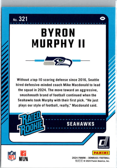2024 Donruss #321 Byron Murphy II Press Proof Green A2