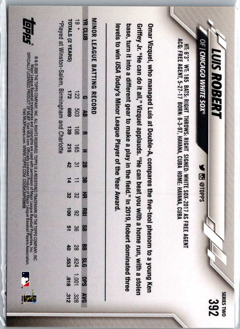 2020 Topps #392 Luis Robert A3