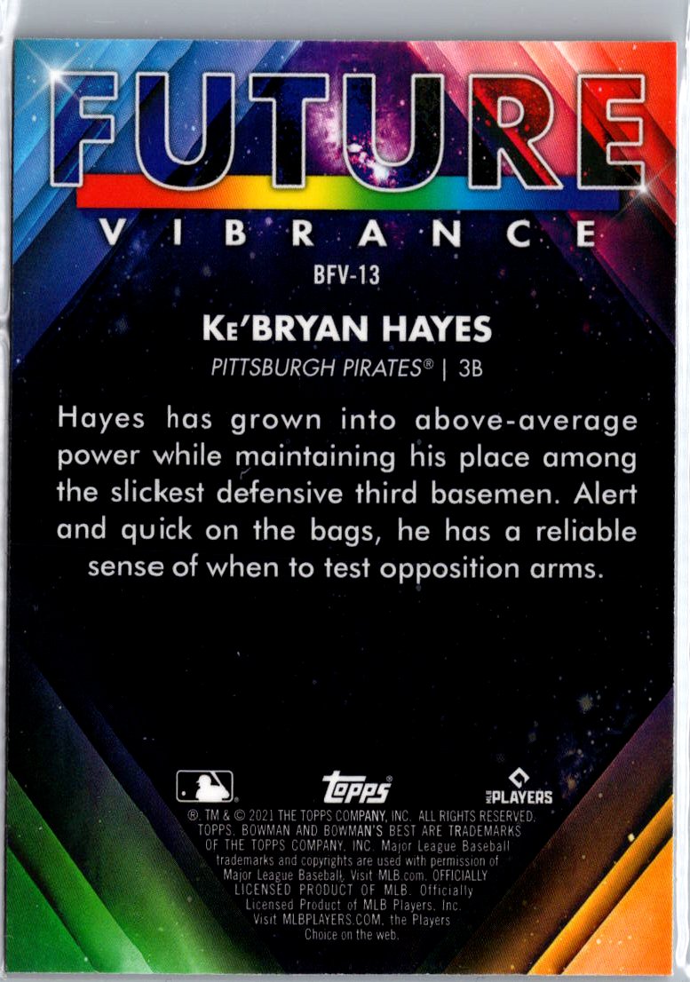 2021 Bowman's Best #BFV-13 Ke'Bryan Hayes Bowman Future Vibrance A3