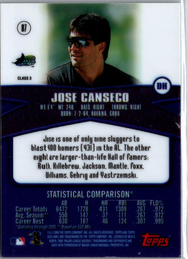 2000 Topps Gold Label #87 Jose Canseco Class 3 A4