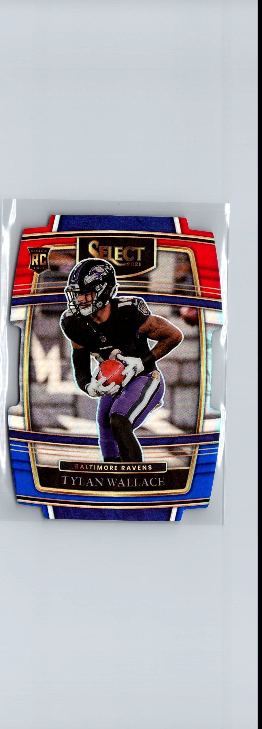 2021 Panini Select #78 Tylan Wallace Red and Blue Prizm Die Cut A4