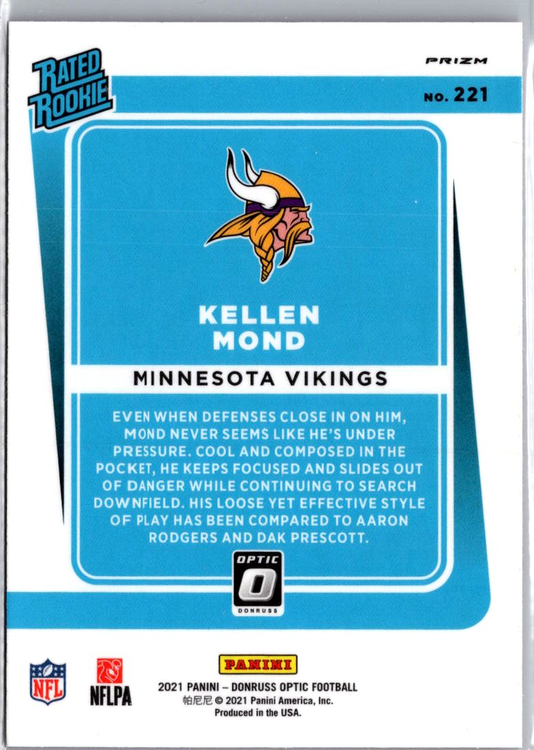 2021 Donruss Optic #221 Kellen Mond Red Hyper A4