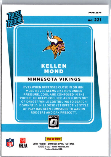 2021 Donruss Optic #221 Kellen Mond Red Hyper A4