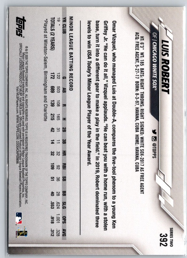 2020 Topps #392 Luis Robert A5