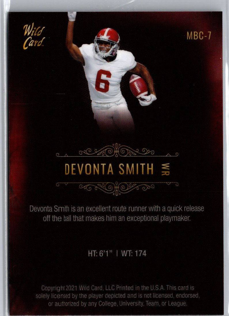 2021 Wild Card Matte #MBC-7 Devonta Smith Gold A5