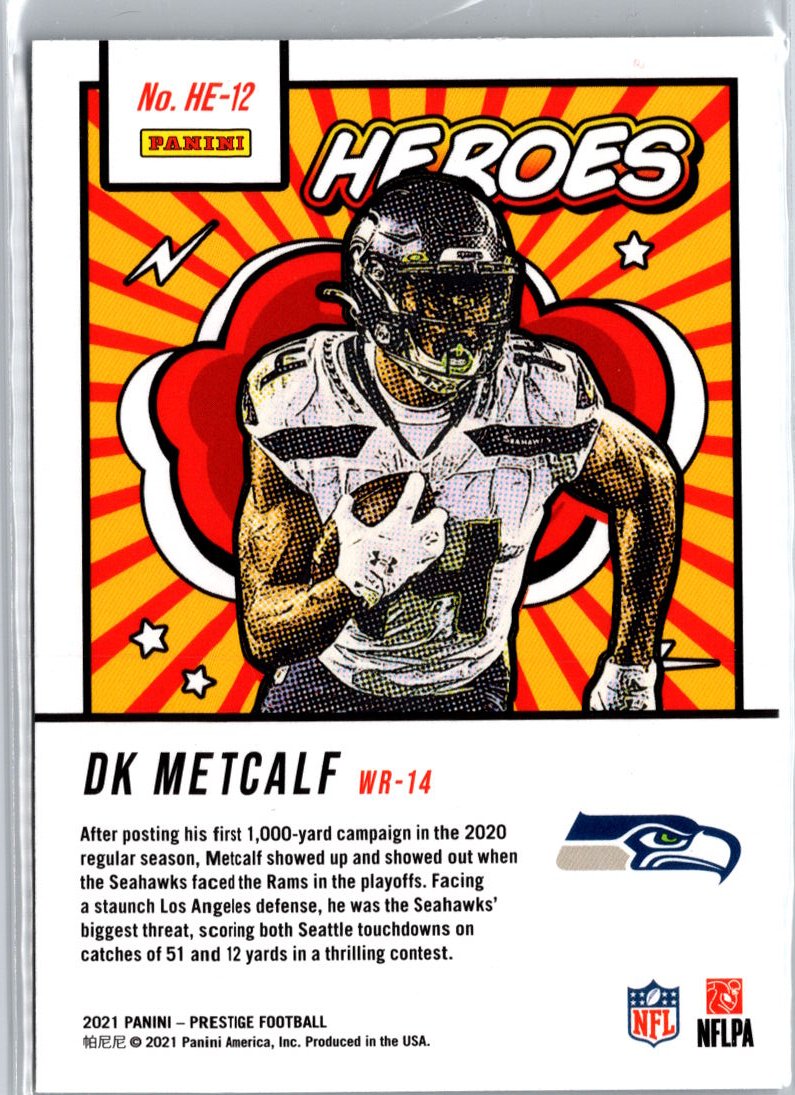 2021 Panini Prestige #HE-12 DK Metcalf Heroes A5