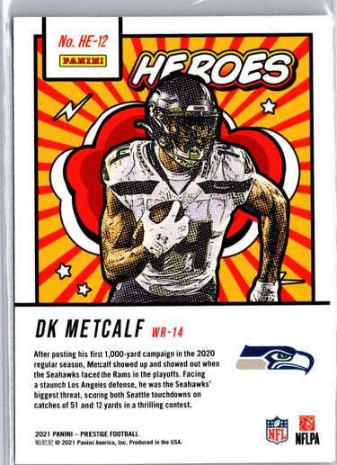 2021 Panini Prestige #HE-12 DK Metcalf Heroes A5