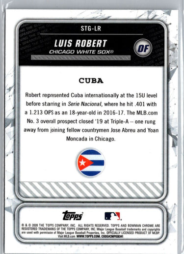 2020 Bowman #STG-LR Luis Robert Chrome Spanning the Globe A6