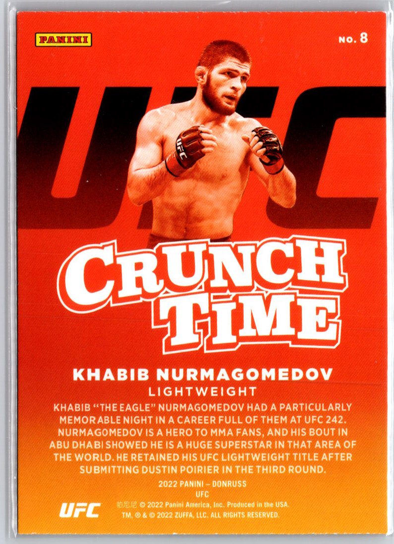 2022 Donruss UFC #8 Khabib Nurmagomedov Crunch Time A7