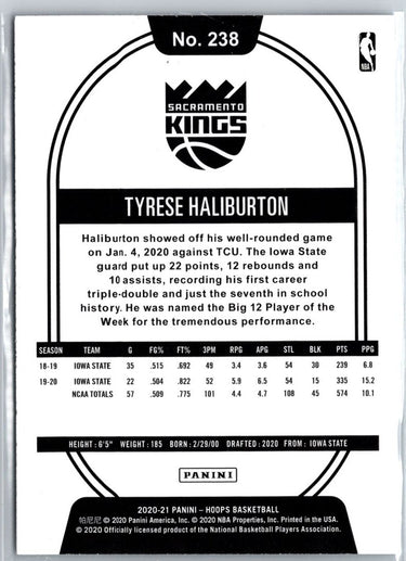 2020-21 Hoops #238 Tyrese Haliburton A8