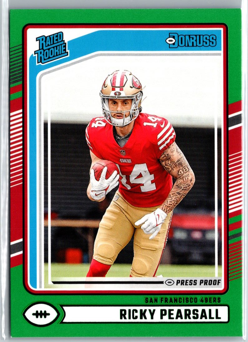 2024 Donruss #318 Ricky Pearsall Press Proof Green A8