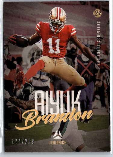 2021 Panini Luminance #89 Brandon Aiyuk A8