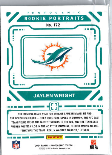 2024 Panini Photogenic #172 Jaylen Wright A8