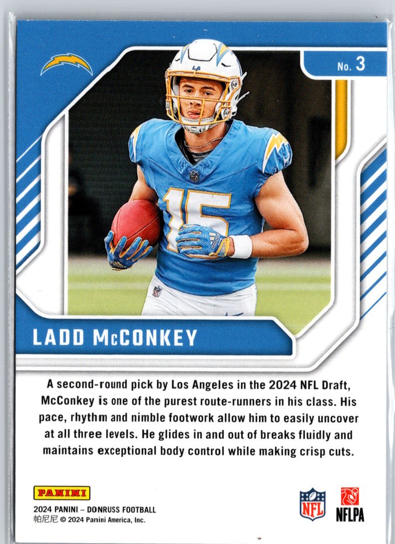 2024 Donruss #3 Ladd McConkey The Elite Series Rookies A8