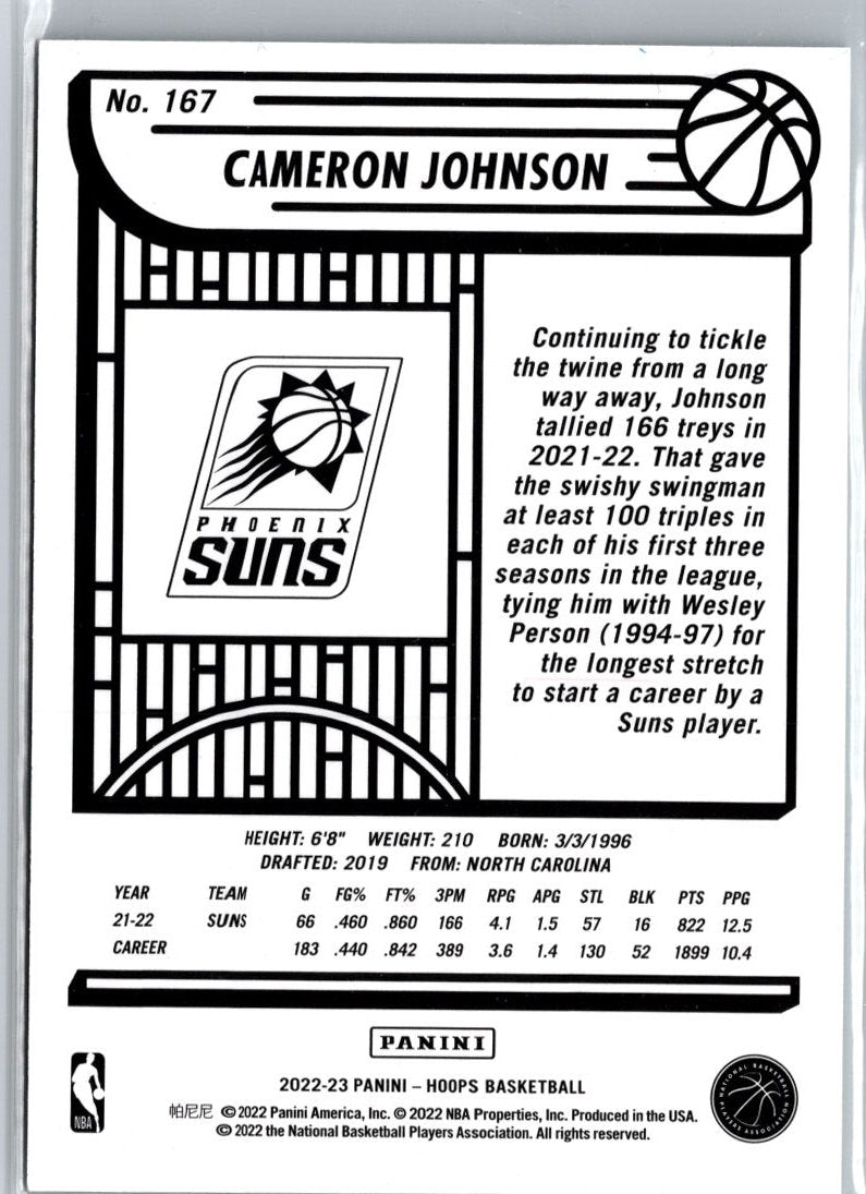 2022-23 Hoops #167 Cameron Johnson A8